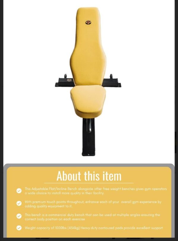 Commercial adjustable incline bench